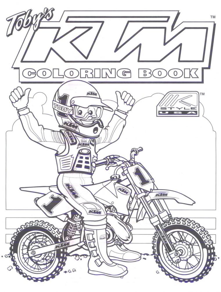 Motocross Ktm Colouring Pages | Dirt Bike Birthday, Ktm tout Moto Cross À Colorier
