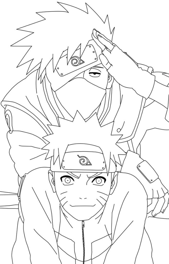 Naruto And Kakashi Coloring Pages | Coloriage Naruto avec Coloriage Naruto Shippuden