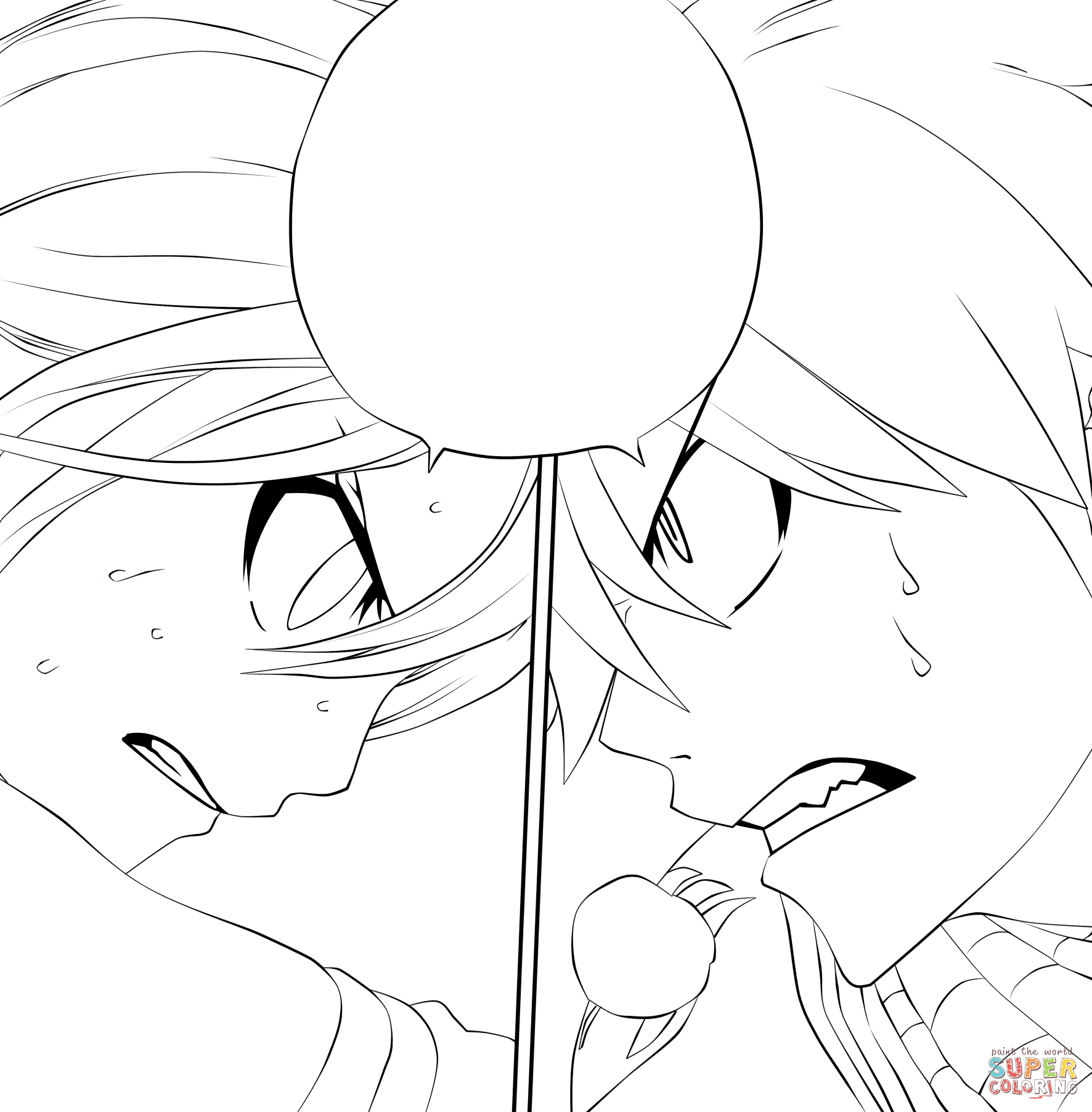 Natsu Dragneel And Lucy Heartfilia From Fairy Tail Manga destiné Coloriage Fairy Tail A Imprimer