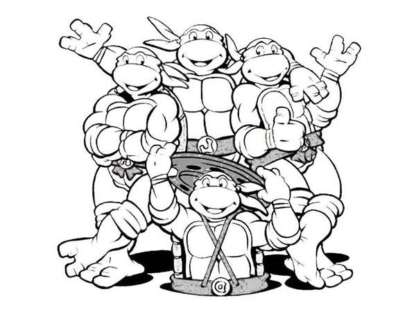 Ninja Turtles Happy Birthday Coloring Pages | Kartun pour Coloriage Tortue Ninja A Imprimer Gratuit
