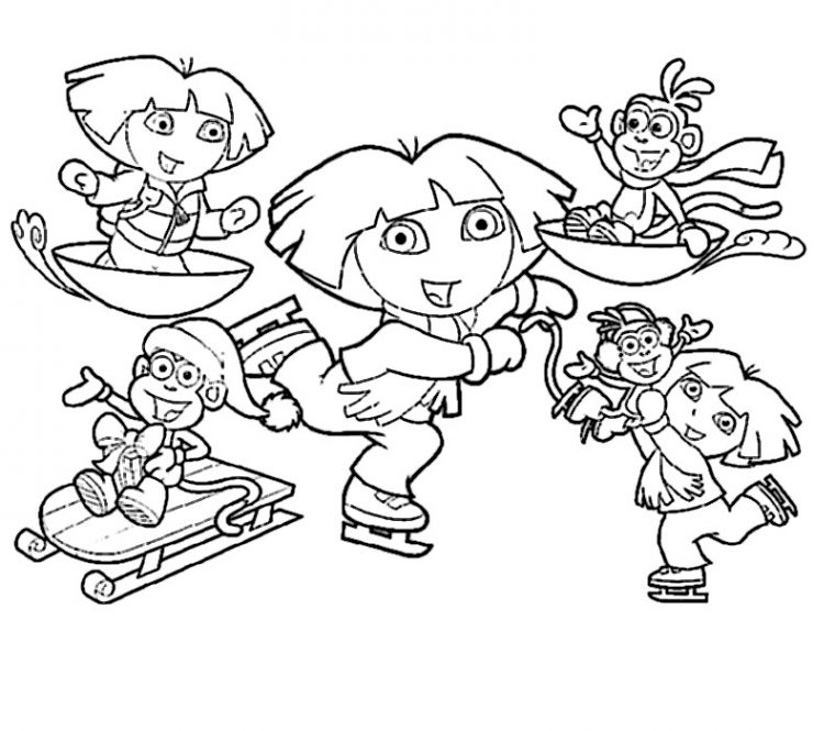 Nos Jeux De Coloriage Dora À Imprimer Gratuit – Page 8 Of 14 serapportantà Jeux De Dessin Dora