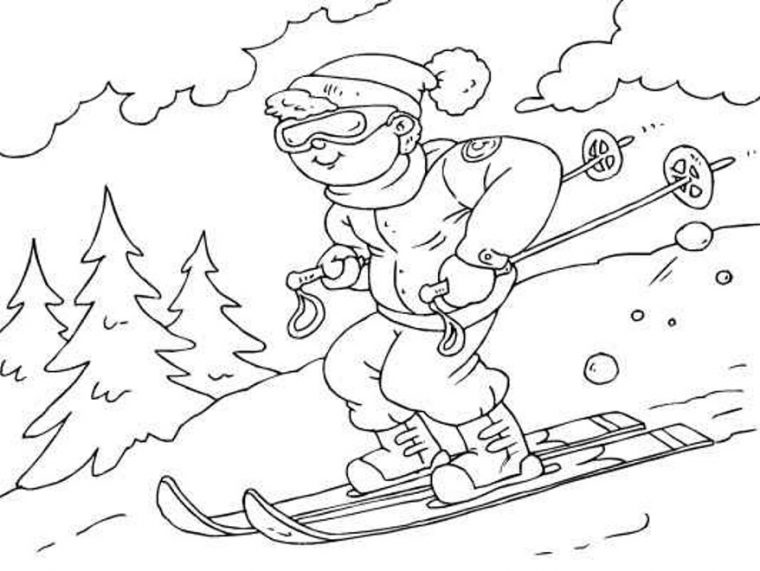 Nos Jeux De Coloriage Ski À Imprimer Gratuit – Page 3 Of 8 destiné Dessin De Ski