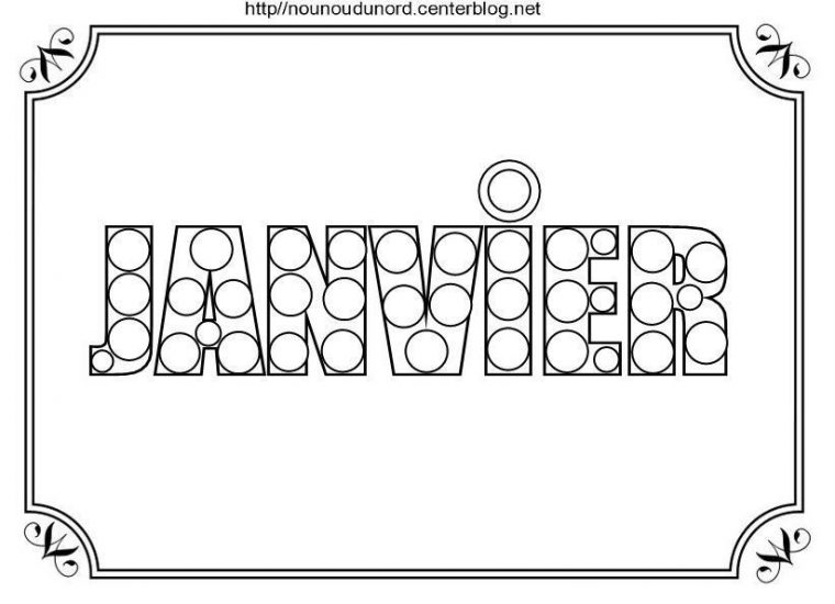 Nounoudunord Bricolages Avec Les Enfants concernant Coloriage De Janvier