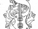Old School Guitar By Nevermore Ink Designs Interfaces dedans Coloriage Guitare