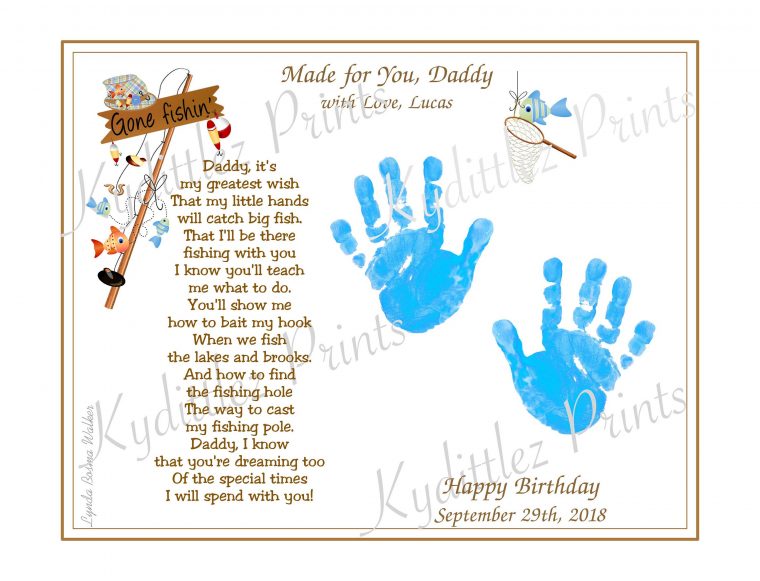 Papa Mapprendre À Pêcher Poème Personnalisé 8 X 10 | Etsy concernant Poeme Pour Papa