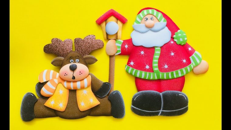 Papa Noel, Pajarera Y Reno Paso A Paso – Craft Diy tout Papa No?L