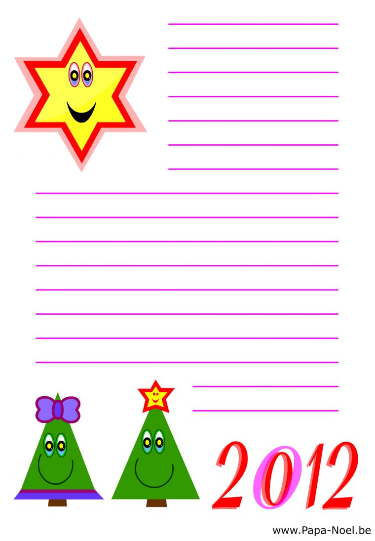 Papier A Lettre Noel À Imprimer Papeterie Noël Nouvelle dedans Papier A Lettre Noel