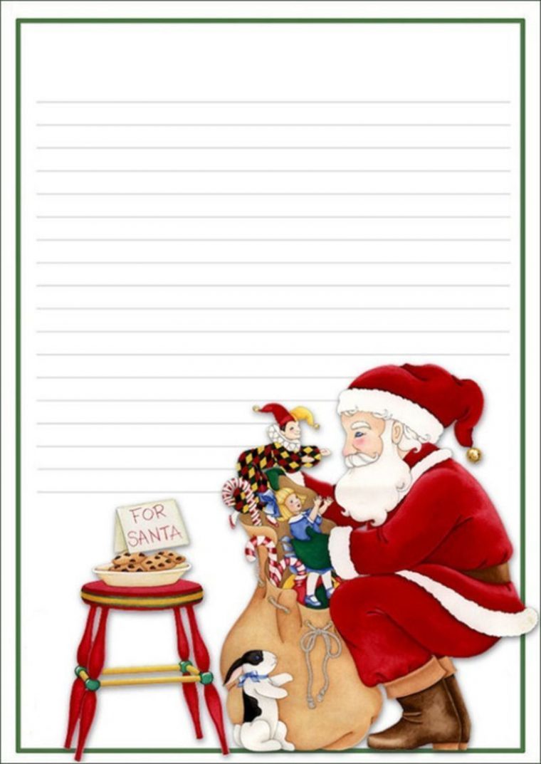 Papiers A Lettres Noel avec Image De Pere Noel Gratuite A Imprimer