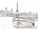 Paris La Seine - Pont Alexandre Iii | Coloriage Ville dedans Tour Eiffel À Imprimer