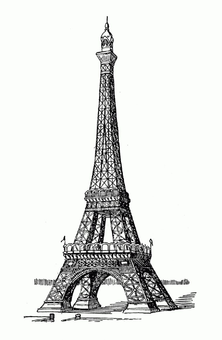 Paris Tour Effel Realiste – Coloriages Paris – Just Color destiné Dessiner La Tour Eiffel