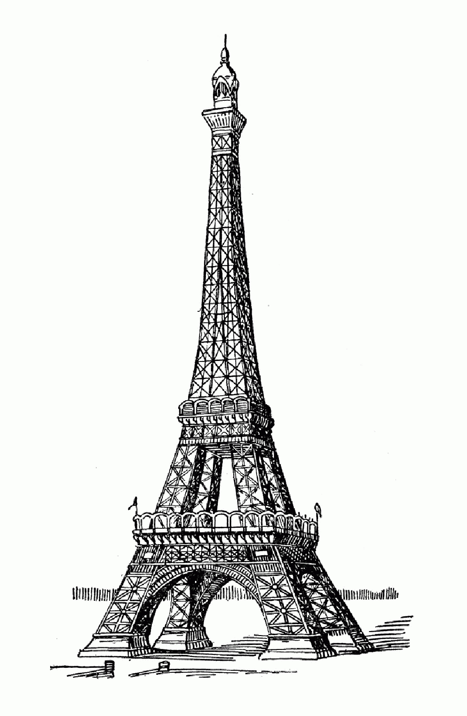 Paris Tour Effel Realiste - Coloriages Paris - Just Color destiné Dessiner La Tour Eiffel