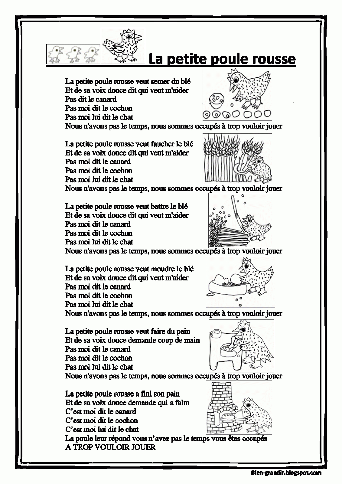 Paroles+De+La+Chanson+De+La+Petite+Poule+Rousse.gif (1131 concernant Chanson De La Petite Patate