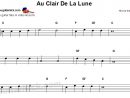 Partition Guitare Au Claire De La Lune tout Au Clair De La Lune Paroles