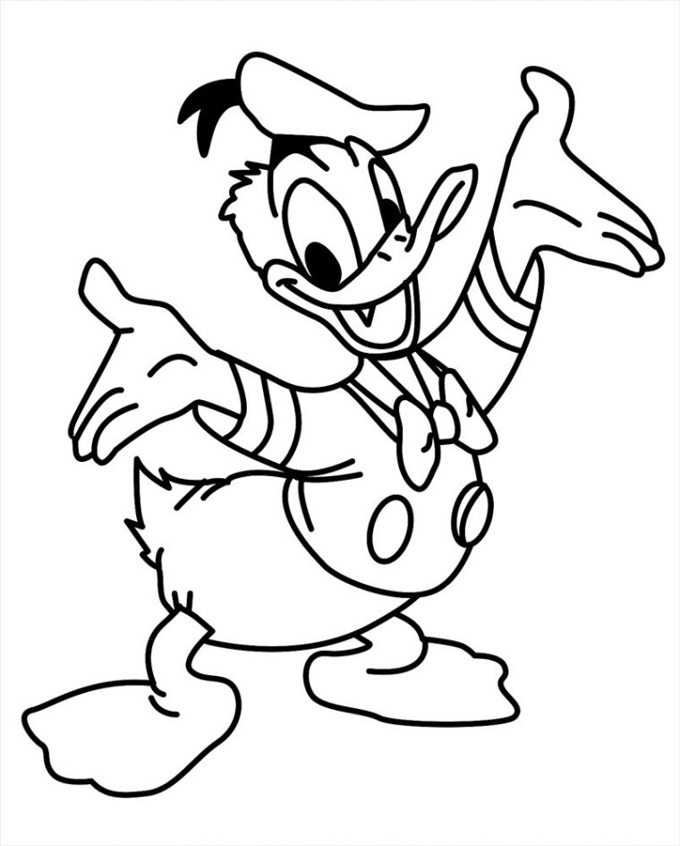Pato Donald Para Colorir E Imprimir – Muito Fácil dedans Coloriage Donald Duck