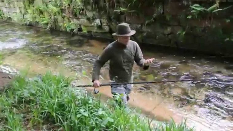 Pêche Au Toc Dans Une Petite Rivière Truite Fario – intérieur Le Petit Vers De Terre