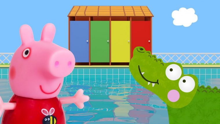 Peppa Pig Game | Crocodile Hiding In Peppa Pig Toys à Peppa Pig A La Piscine