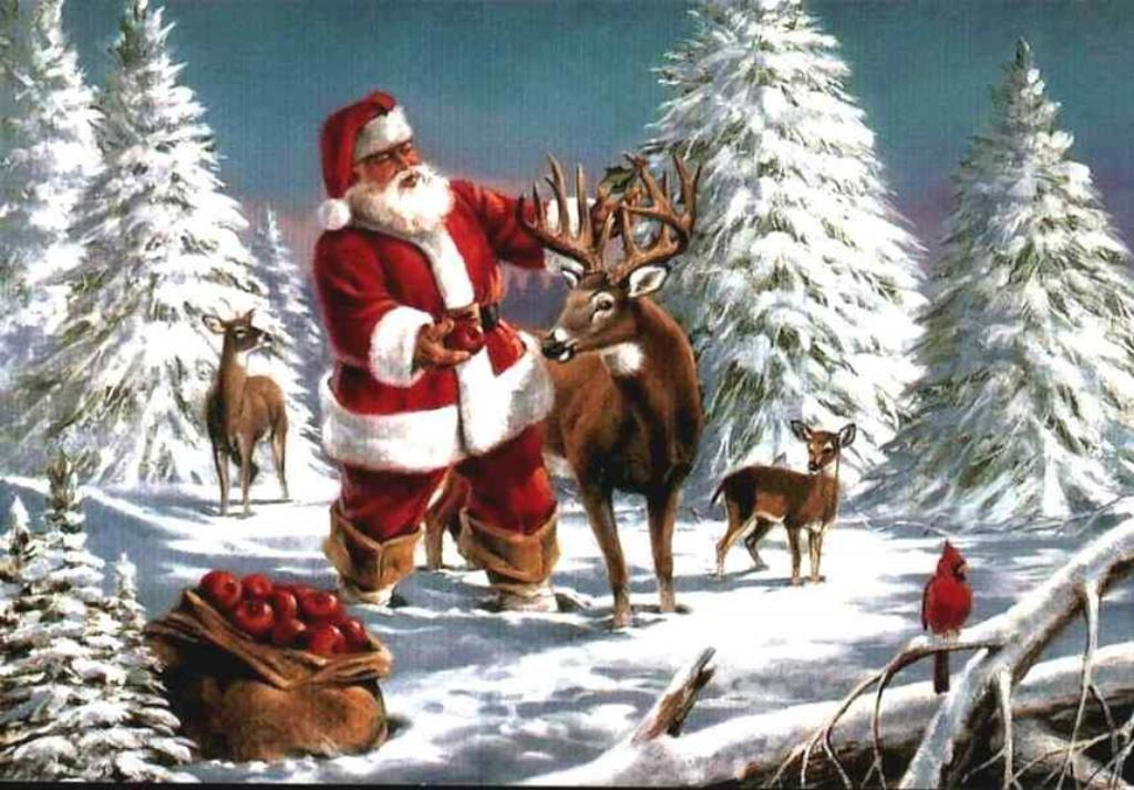 Pere-Noel-35,Fonds D'Écran Gratuits,Créations Numériques intérieur