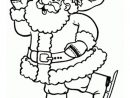 Père Noël Qui Fait Du Patin À Glace - Coloriage Père Noël dedans Dessin De Pere Noel A Colorier
