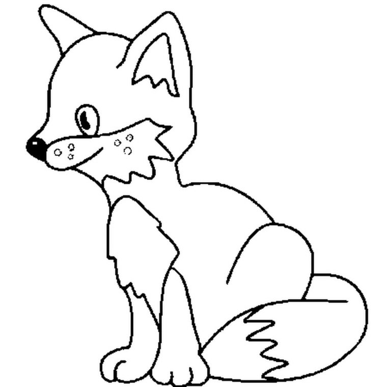 Photo De Renard Facile A Dessiner Photo De Renard Facile A serapportantà Coloriage Renard