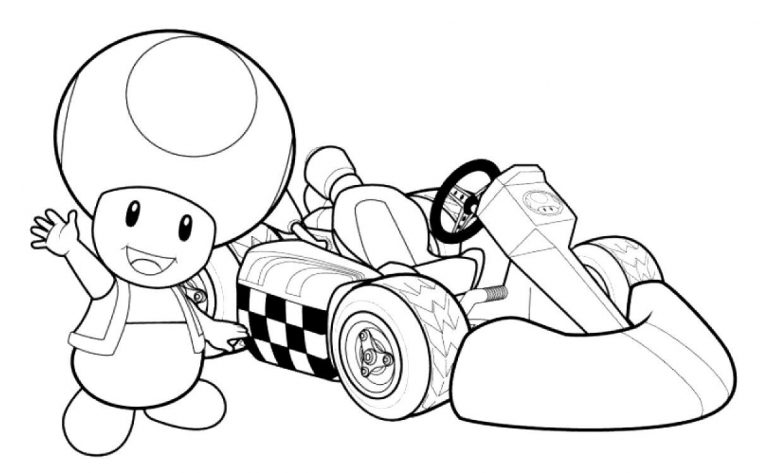 Pin By Mikr Trimble On Line Art | Mario Coloring Pages pour Coloriage Mario Kart 7