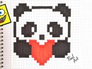 Pixel Art Comment Dessiner Un Panda Kawaii Pas A Pas concernant Modele Pixel Art A Imprimer