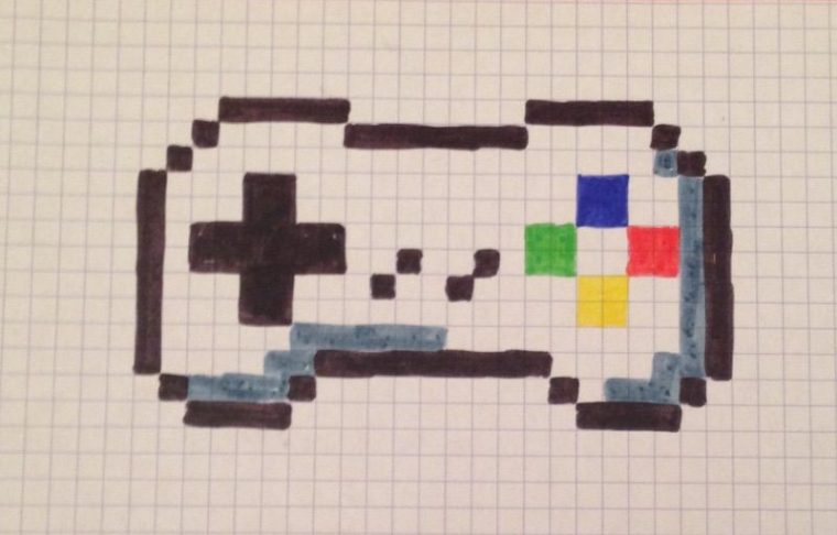 Pixel Art Console De Jeu | Pixel Art, Console De Jeu, Pixel avec Jeux De Coloriage Pixel