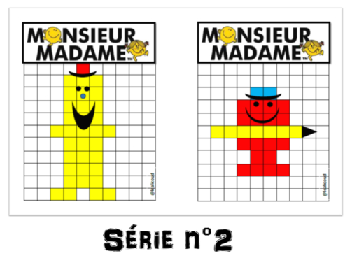 Pixel Art &quot;Monsieur Madame&quot; En 2020 | Pixel Art, Coloriage intérieur Jeux De Coloriage Pixel