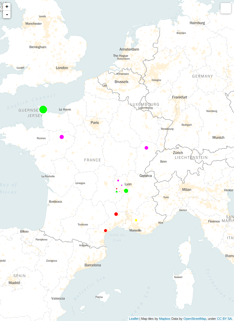 Placer Des Points Sur Une Carte De France | My Blog intérieur Une Carte De France