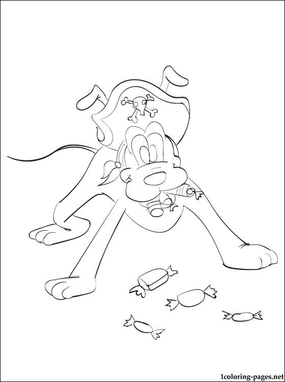 Pluto Trick Or Treat Line Drawing | Coloring Pages tout Trick Or Treat Coloring Book: Trick Or