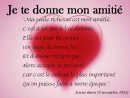 Poeme D'Amitie Tres Touchant à Dessin D Amitié