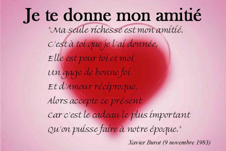 Poeme D'Amitie Tres Touchant à Dessin D Amitié