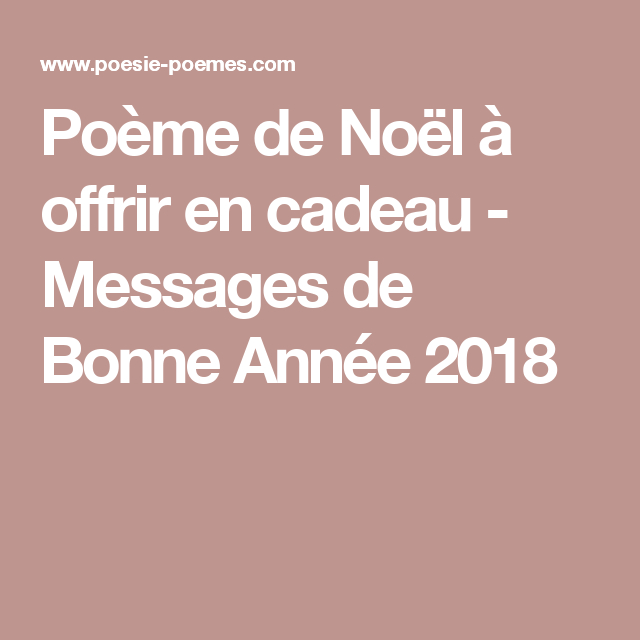 Poème La Douce Nuit De Noël À Offrir En Cadeau Et Sms destiné Poeme De Regime De Nouvelle Annee
