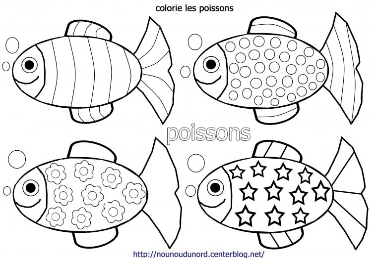 Poisson D Avril Maternelle | Coloriage Poisson, Poisson D concernant Image Poisson A Colorier