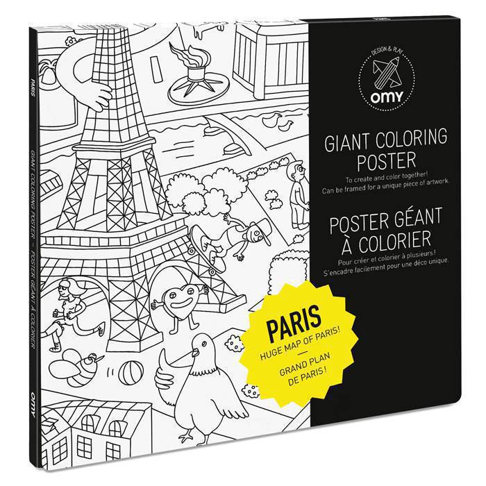 Poster À Colorier Plan De Paris dedans Coloriage Omy Paris
