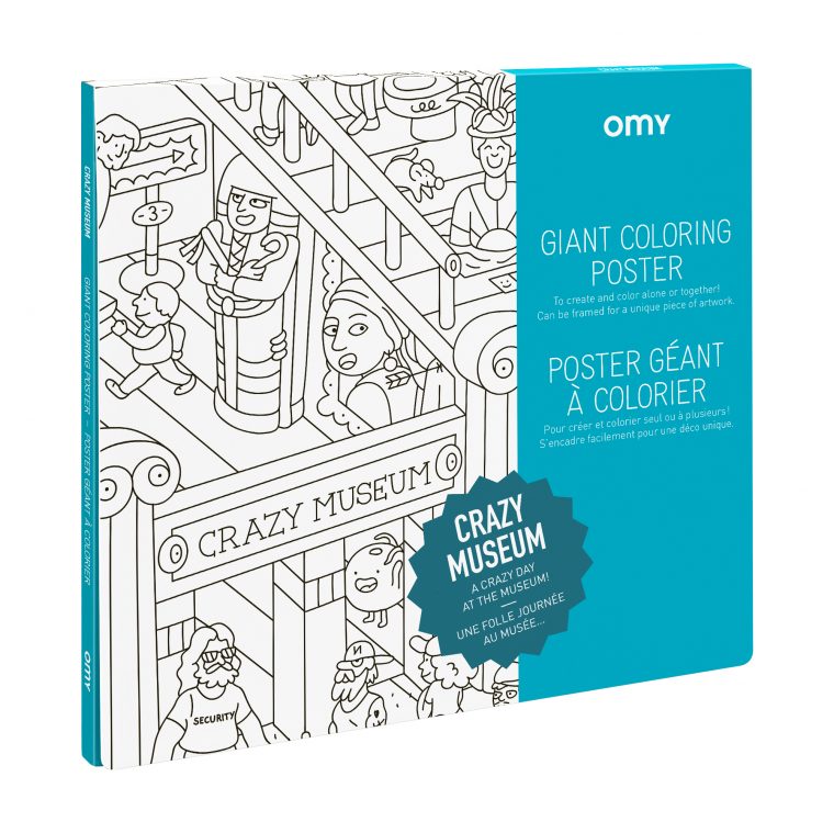 Poster Géant À Colorier Crazy Museum By Omy – La Collection intérieur Omy Coloriage Geant