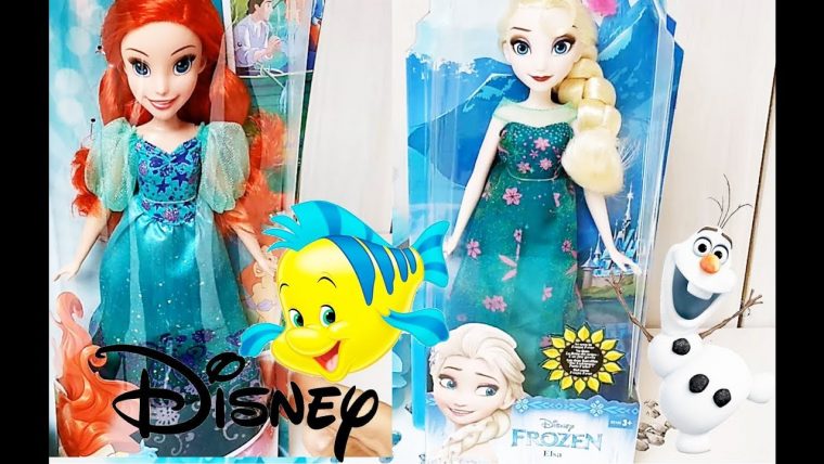 Poupées Disney Princess – Elsa – Ariel – Barbie Doll – intérieur Barbie Sirene A La Plage Translation