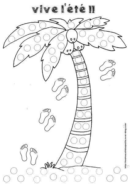 Pour L'Ete | Gommette, Coloriage Et Activité Manuelle pour Coloriage Été Maternelle
