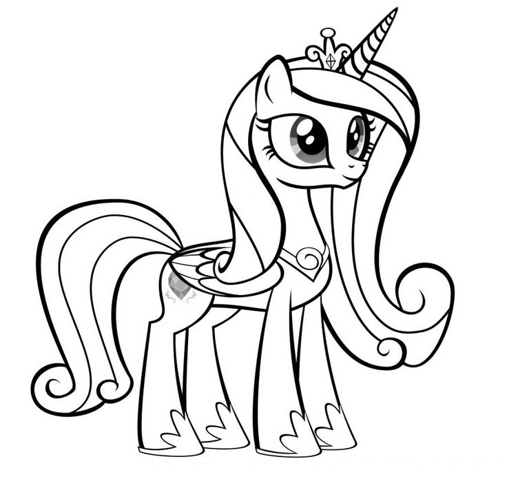 Princess Cadence Coloring Pages | My Little Pony Coloring concernant Coloriage Gratuit My Little Pony