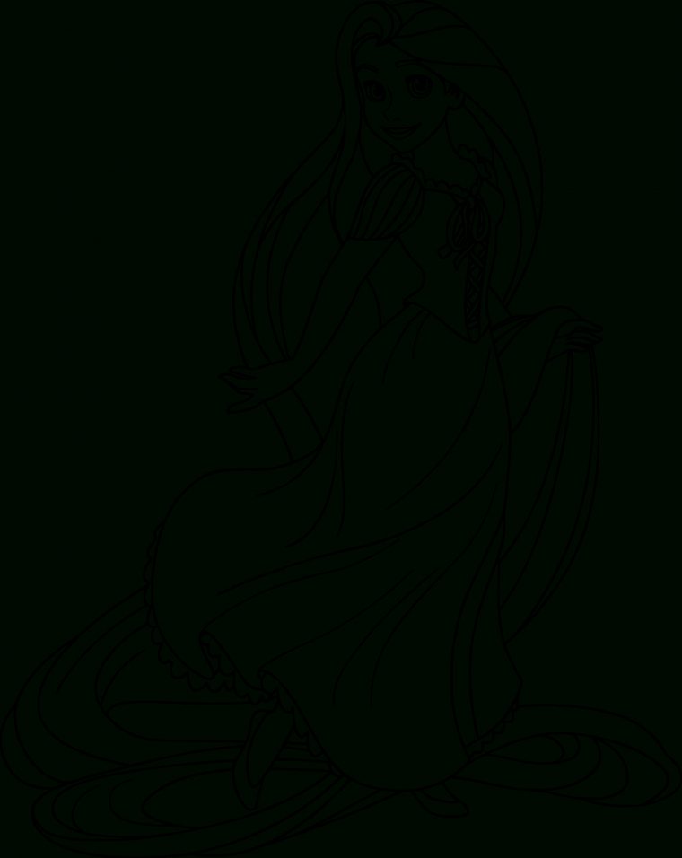 Raiponce : Coloriage De Princesse À Imprimer Et Colorier destiné Coloriage À Imprimer De Raiponce