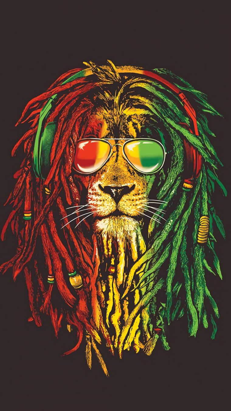 Rasta Lion 2 | Reggae Art serapportantà Dessin De Rasta