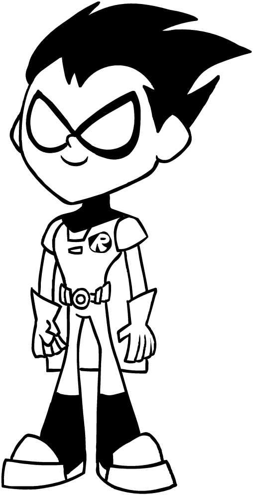 Robin Of The Teen Titans Go Coloring Pages pour Dessin ? Colorier Ciborg