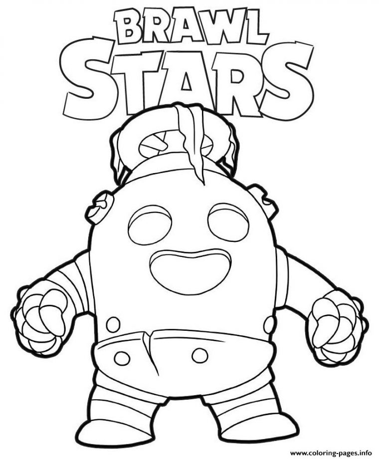 Robo Spike Brawl Stars Coloring Pages Printable dedans Coloriage Brawl Stars