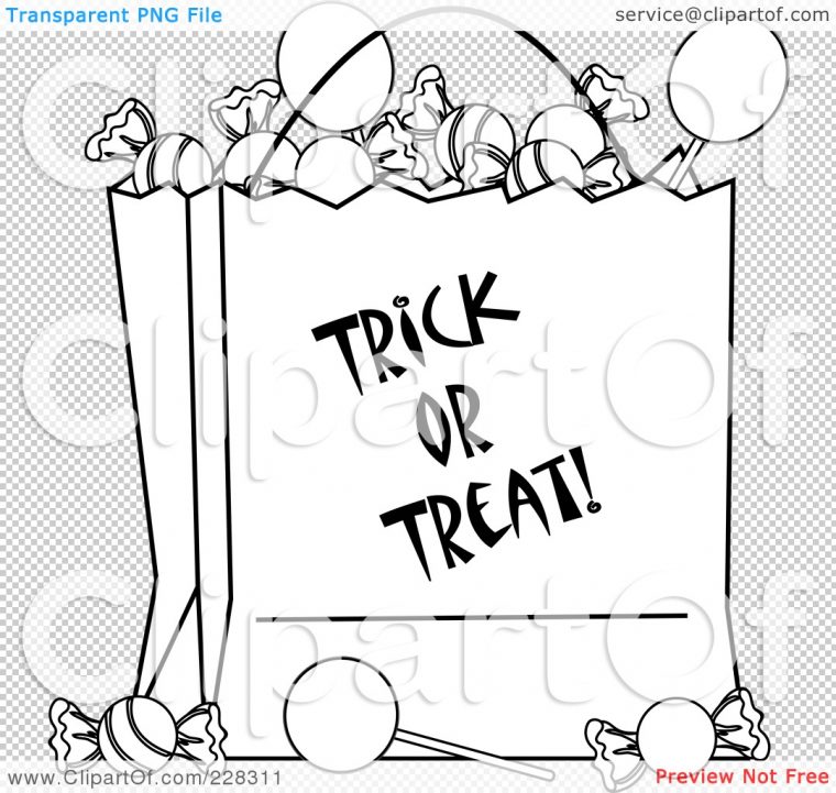 Royalty-Free (Rf) Clipart Illustration Of A Coloring Page intérieur Trick Or Treat Coloring Book: Trick Or