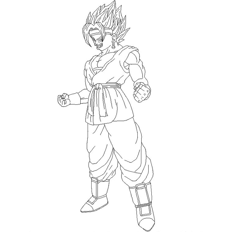 Sangoku Ssj2 – Free Coloring Pages avec Coloriage Vegeta A Imprimer