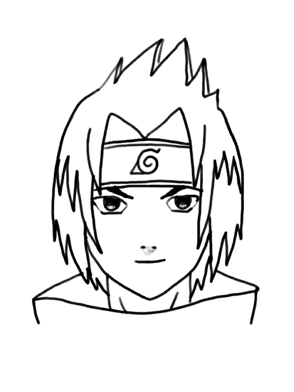 Sasuke Uchiha avec Coloriage Naruto Sasuke