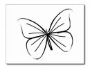 Simple Butterfly Line Drawing Postcard | Zazzle avec Papillon Dessin Facile