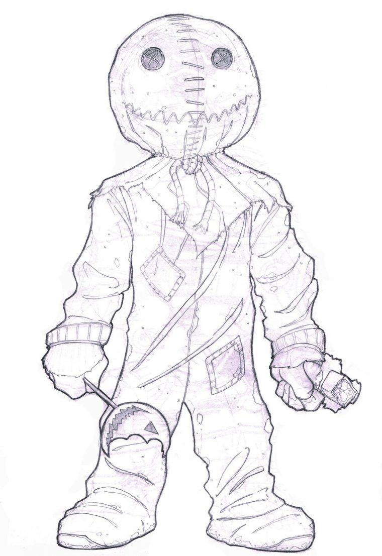 Sketch Paddys: Trick 'R Treat Sam pour Trick Or Treat Coloring Book: Trick Or