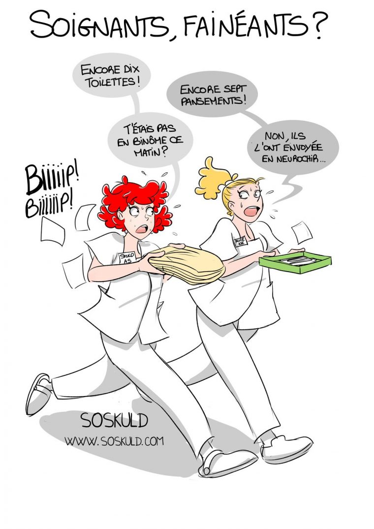 Soignants, Fainéants avec Dessin Humoristique Infirmière