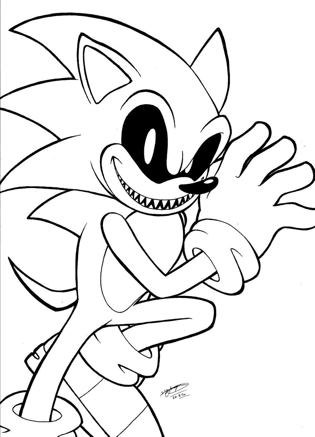 Sonic Exe Coloring Page | Coloring Pages, Coloring avec Coloriage Sonic