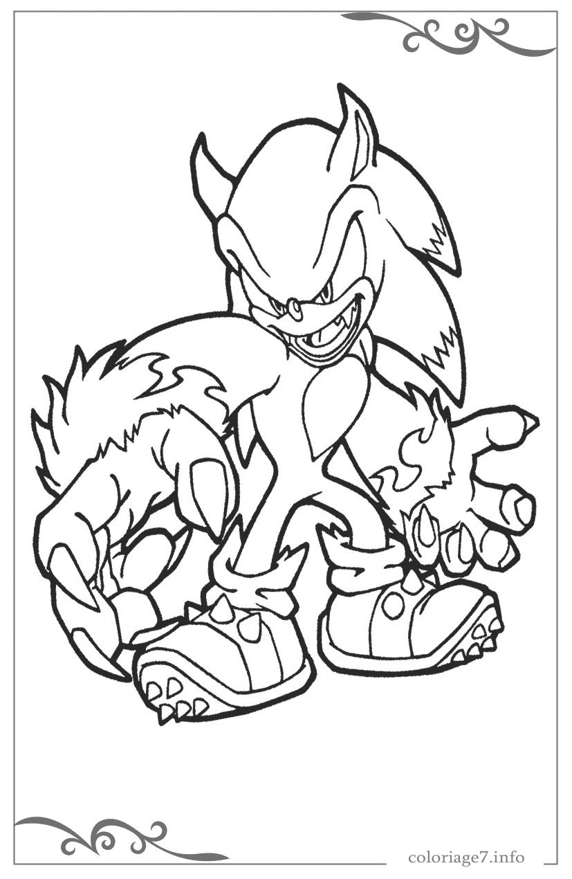 Sonic X Coloriages Pour Les Enfants tout Coloriage Sonic Le Film